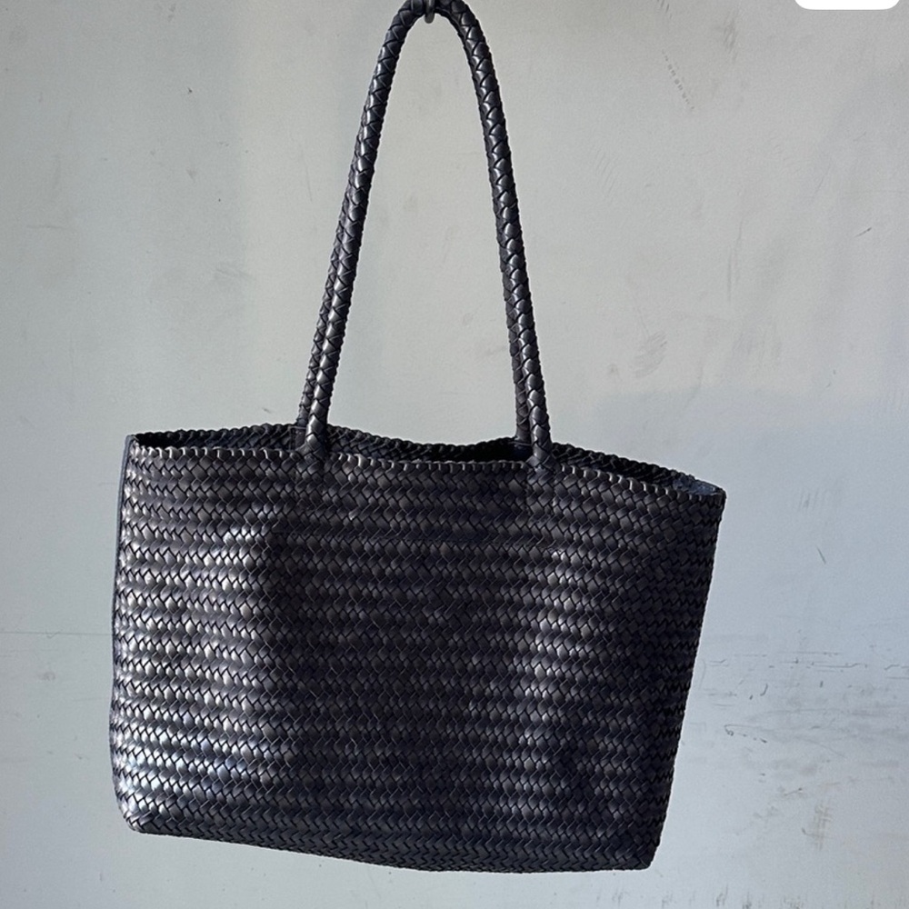 Madewell Handwoven East West Tote Bag - Slate Blue